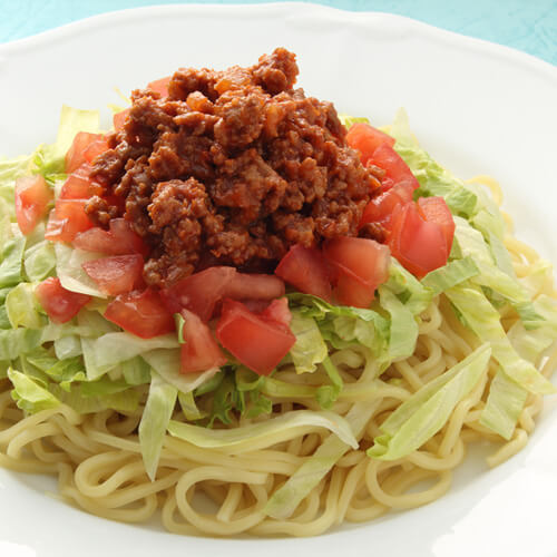 タコライス風冷麺