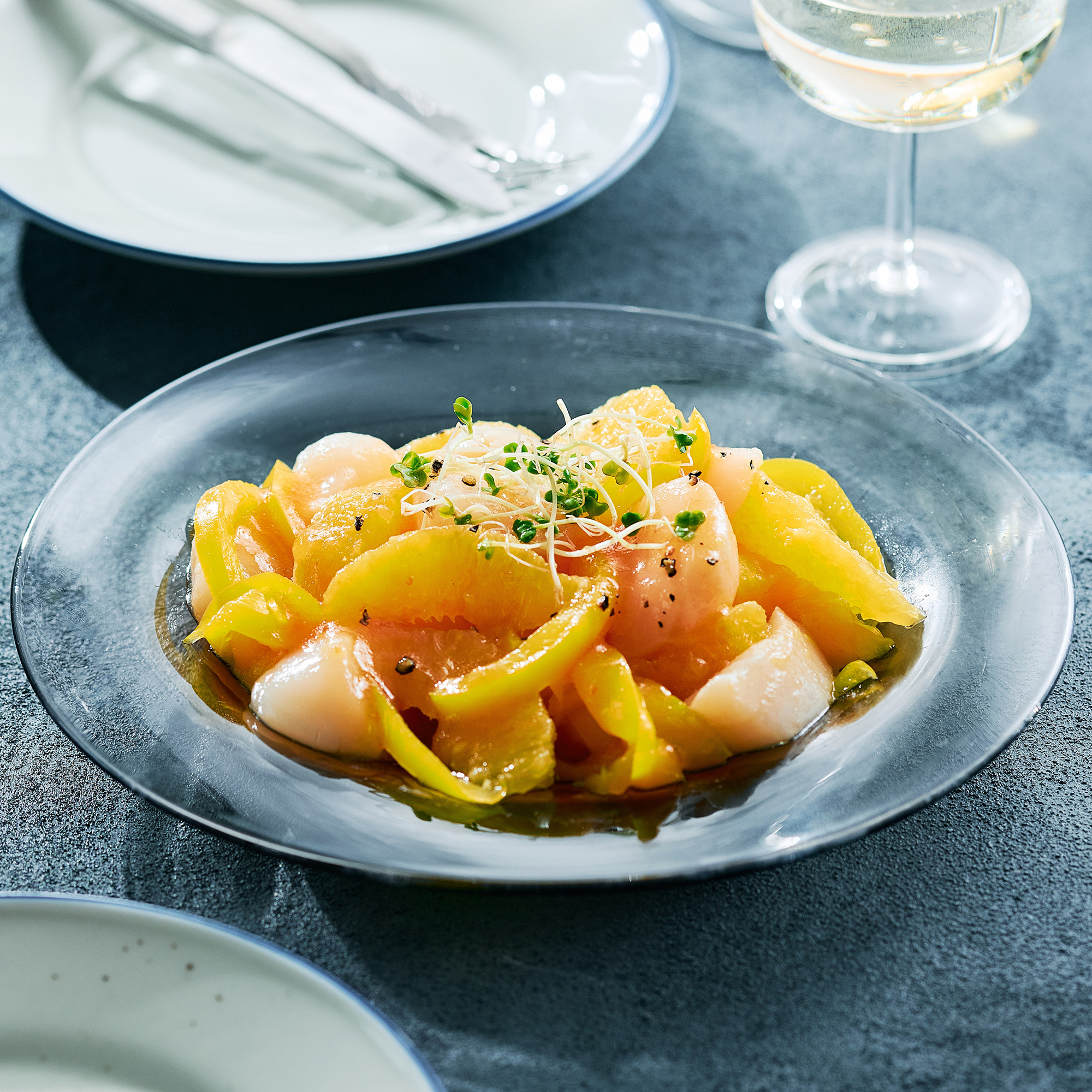 ホタテの黄色いマリネサラダ