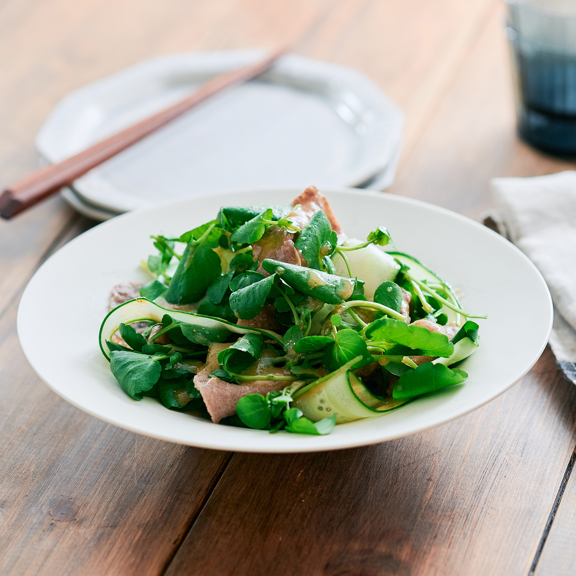 牛しゃぶとクレソンのサラダ