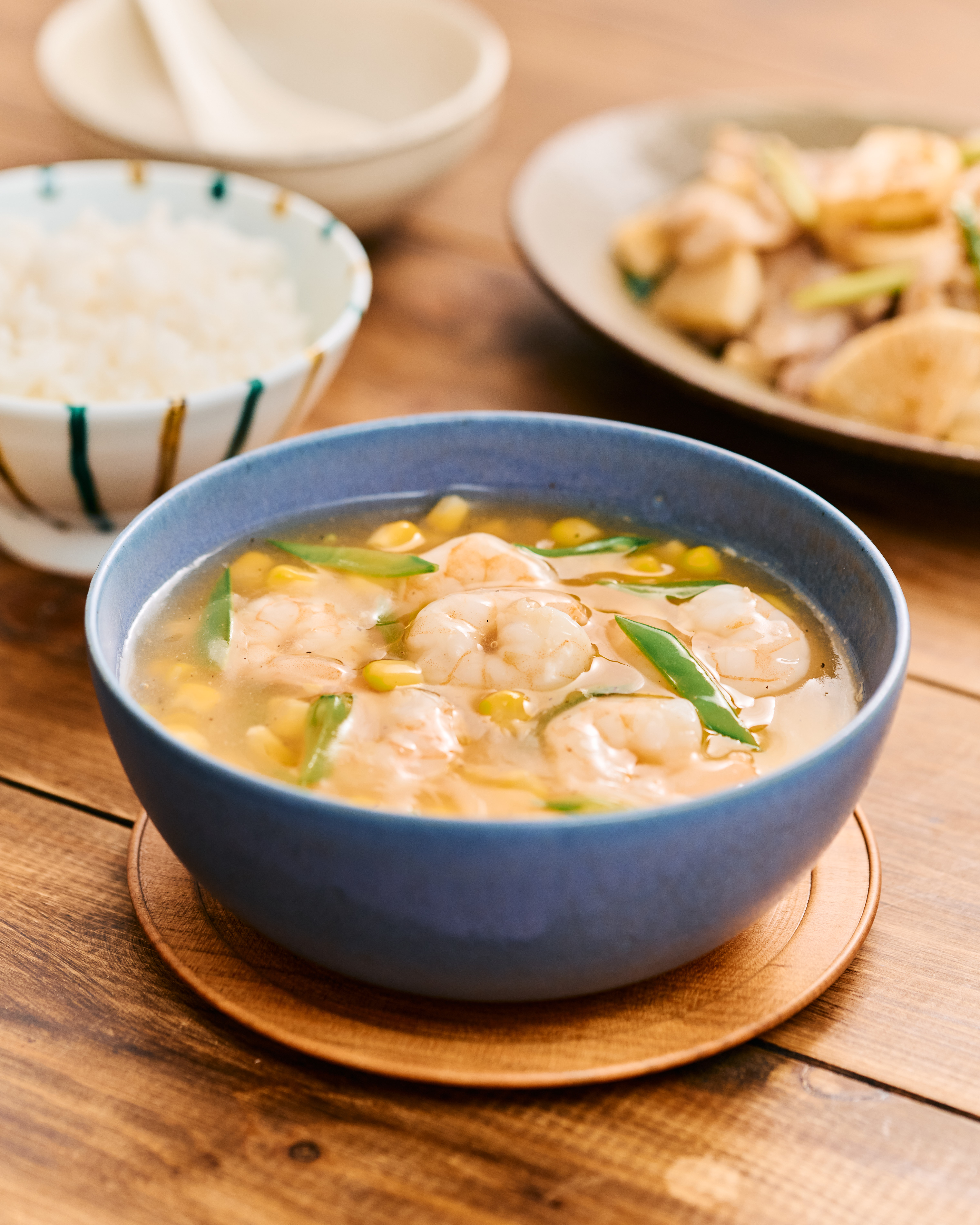 旨塩エビあんかけ茶碗蒸し