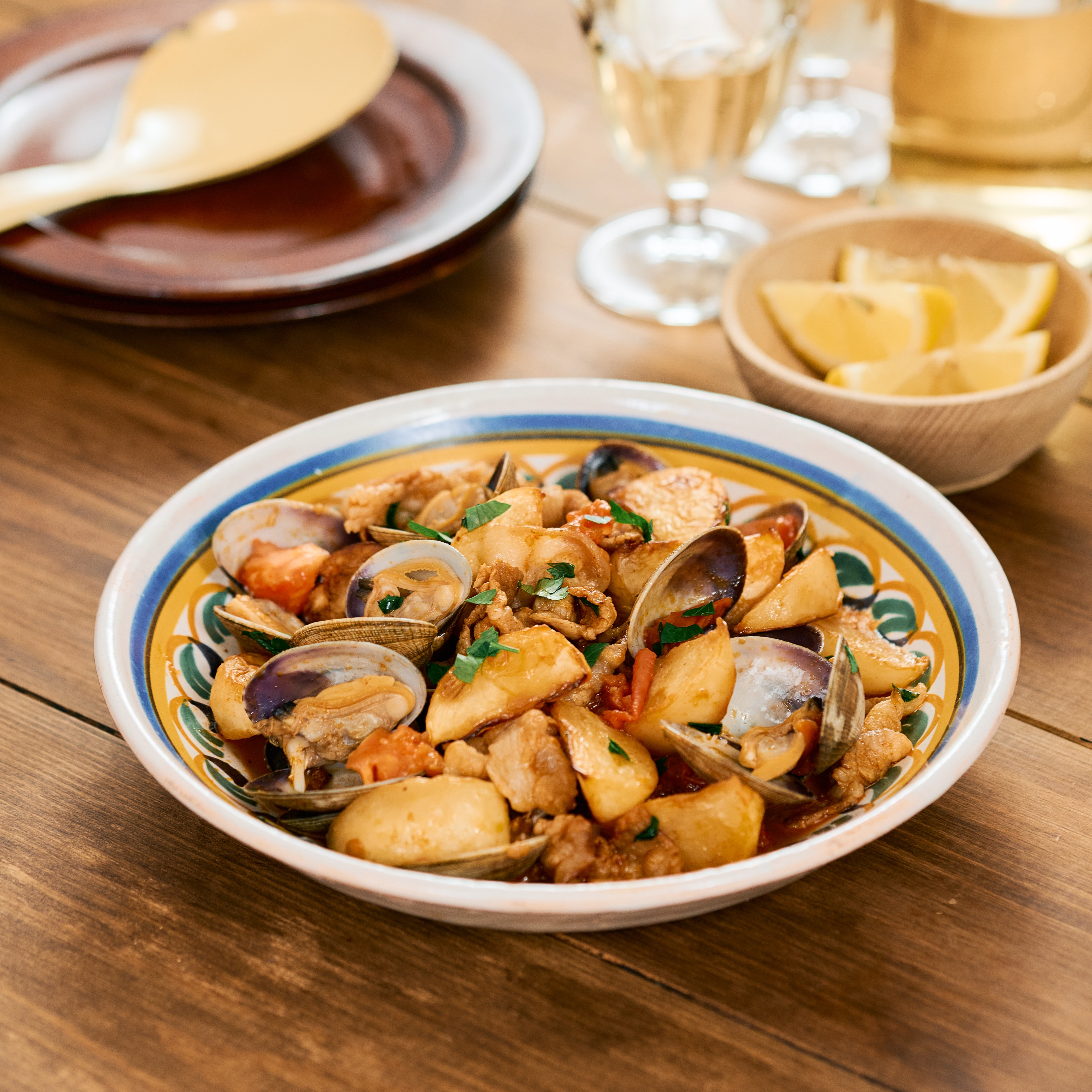 アサリと豚肉の炒め煮