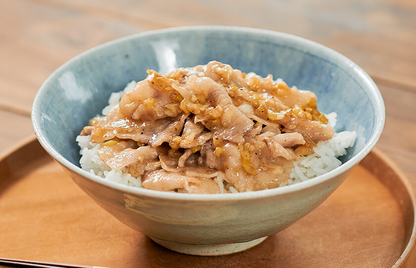 ねぎ塩豚丼